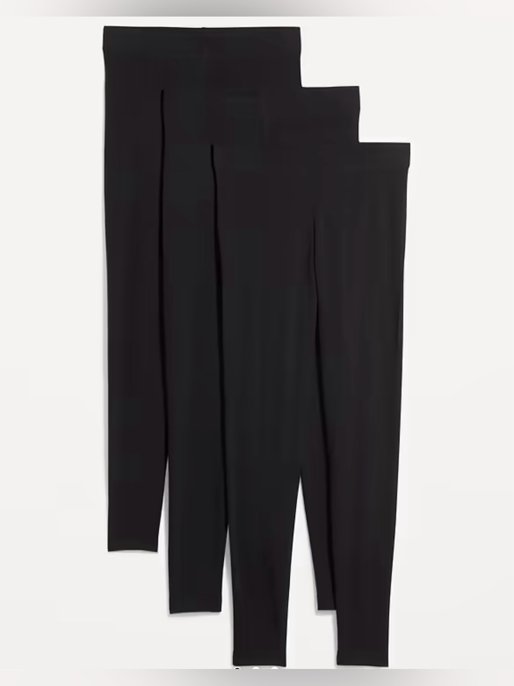 Old Navy High-Waisted Fashion Layering Leggings 3-Pack Black XS NWT
